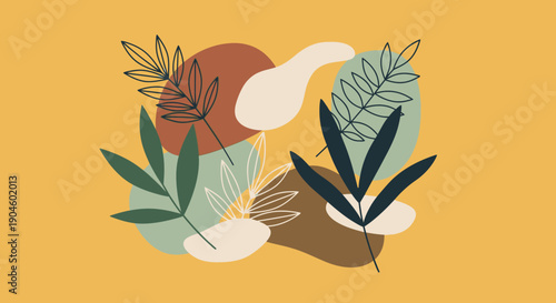 Illustration of Cannabis Leaves and Buds.