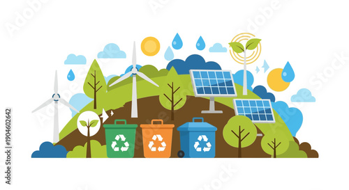 Renewable Energy Sustainability Eco Friendly Practices.