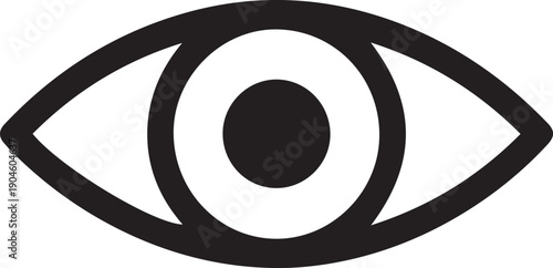 Eye Vision Vector Outline Icon – Visibility, View, Vision, Optical, User Interface Line Symbol