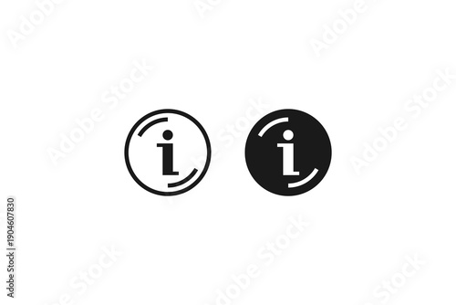 solid and outline icon of information symbol