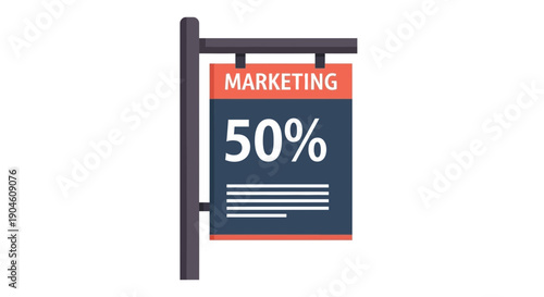 Marketing 50% Sale Sign