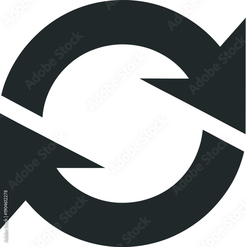 Tableau sur toile Reload Circular Arrows – Data Synchronization Icon