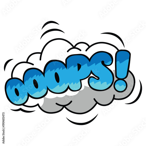 Ooops Comic Effect Illustration