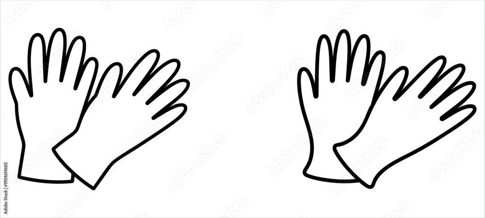 Fototapeta premium Hands waving in greeting or farewell gesture illustration.