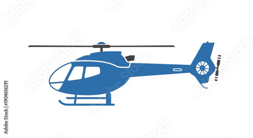Blue Helicopter Icon