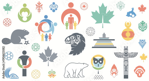 Canadian Symbols and Icons Collage