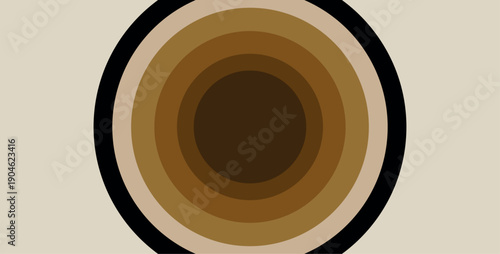 Abstract Brown Palette Background Design Featuring Soft Background Earth Tones with Layered Circular Shape Elements