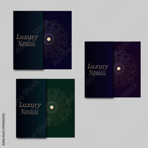 A group of mandalas featuring a bouquet design,Unique vector mandala relaxation patterns with a natural aesthetic Drawing by hand design,Mandala examples for logos, books, and page decorations