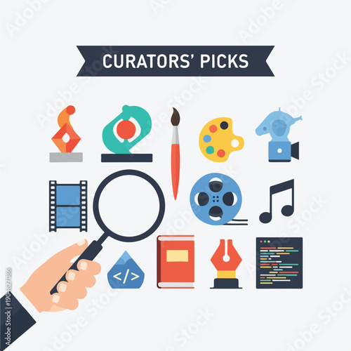 Collection of art and culture icons, curated for visual interest