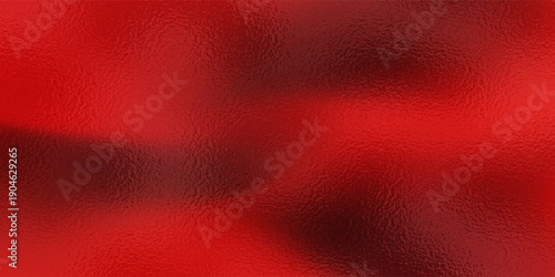 Red frosted foil texture glass effect background. Red on metal surface , Light on texture