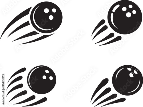 Bowling ball motion graphics speed trajectory