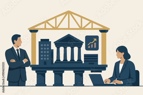 Business Governance Framework Supporting Stable Organizational Operations illustration