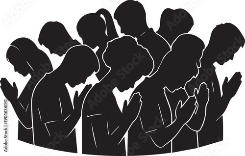 Group of people in prayer