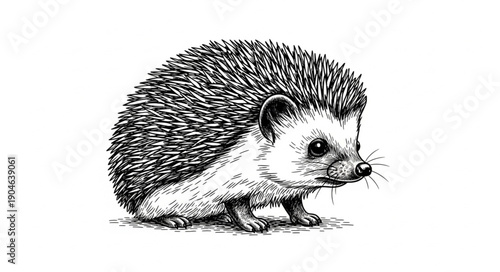 Hedgehog illustration drawing sketch animal wildlife.