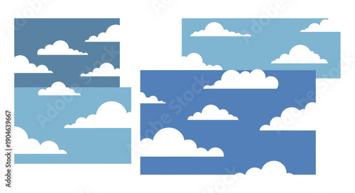 Collection of Blue Sky and White Clouds.