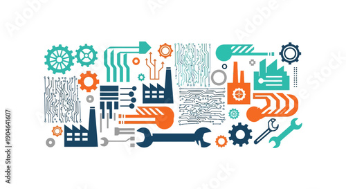 Industrial Technology and Manufacturing Icons