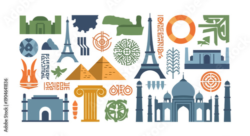 World Landmarks and Icons Collection - Travel and Culture