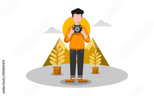 Nature Photography Flat Outdoor Activities illustration