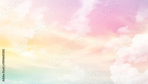 Background sky and clouds with beautiful pastel colors. Abstract colorful dreamy sky with romantic soft mood
