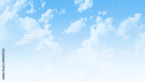Abstract blue dreamy sky with romantic soft mood. Vector design.