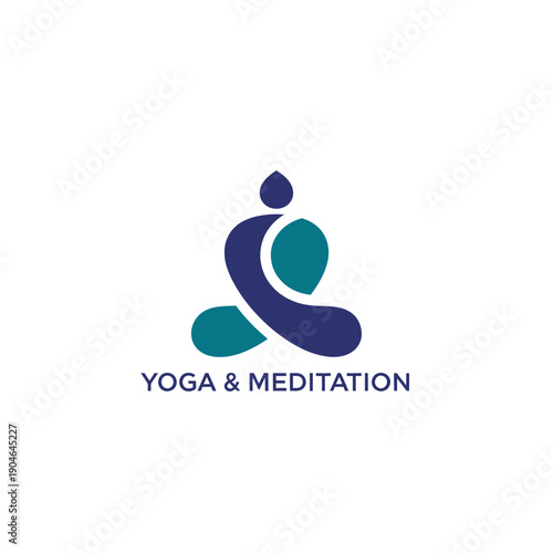 Serene Yoga and Meditation Icon Representing Mindfulness and Relaxation