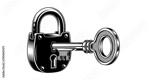 padlock and key
