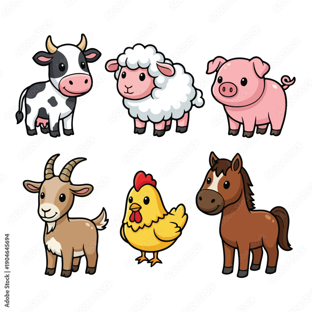 Fototapeta premium Various types of livestock