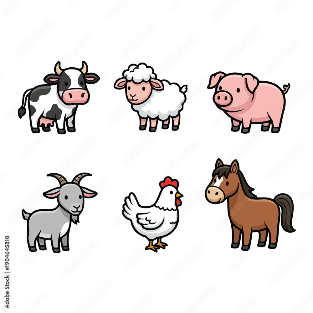 Obraz premium Various types of livestock