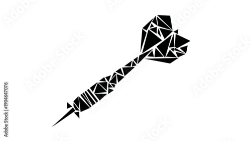 Geometric dart illustration on white background