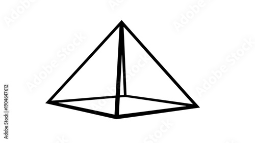 Simple black pyramid shape on white background
