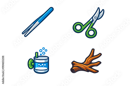 Tools used for various tasks on a clean, bright background showcase functionality and purpose in daily activities