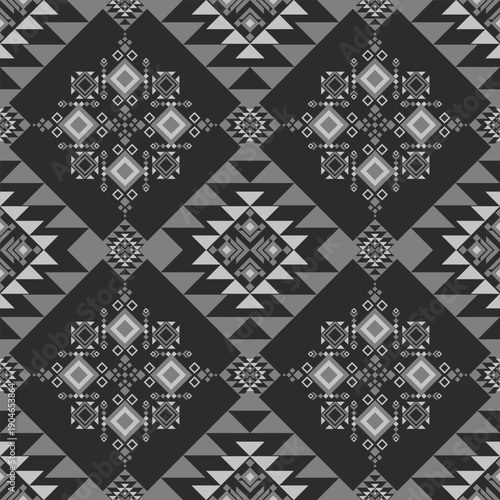 Geometric Ethnic pattern,
Native American tribal fabric, tile, carpet, vector,
illustration design, on background, Pattern fabric pixel, design for background, clothing, decorative, drapery, cloth