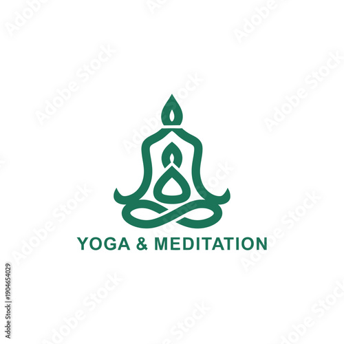 Serene yoga and meditation illustration for wellness and relaxation