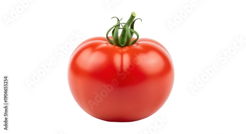 Fényképezés Ripe red tomato isolated PNG, fresh vegetable for cooking and healthy eating on