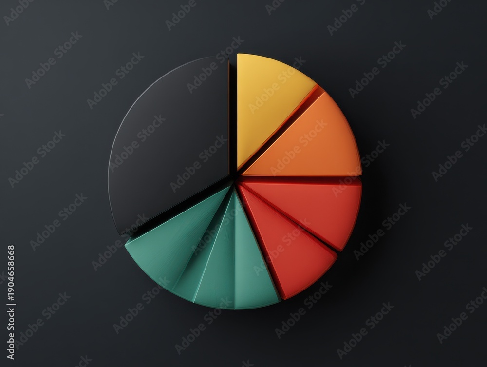 Obraz premium pie chart icon isolated on a transparent background ar 43
