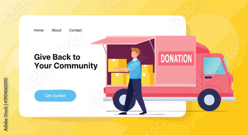 Community Donation Truck: Give Back to Your Community and Support Causes with Charity Goods.