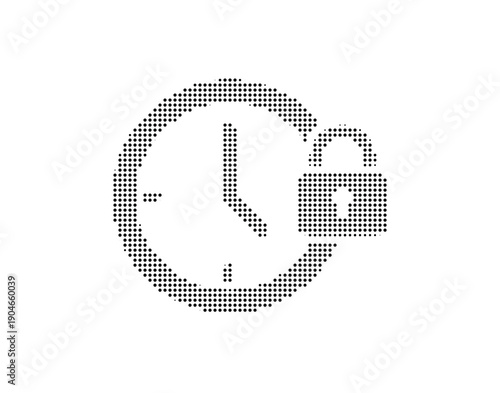 Clock and lock icon symbolizing time security and safety