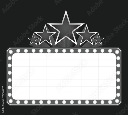Big stars over place vector Design for your text