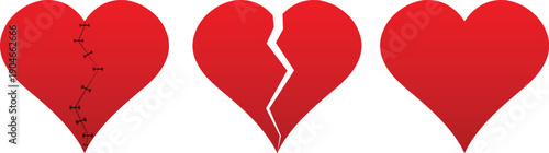 Heart shape design for love symbols, valentines day related designs and frames, Red heart formed by Available in vector EPS format