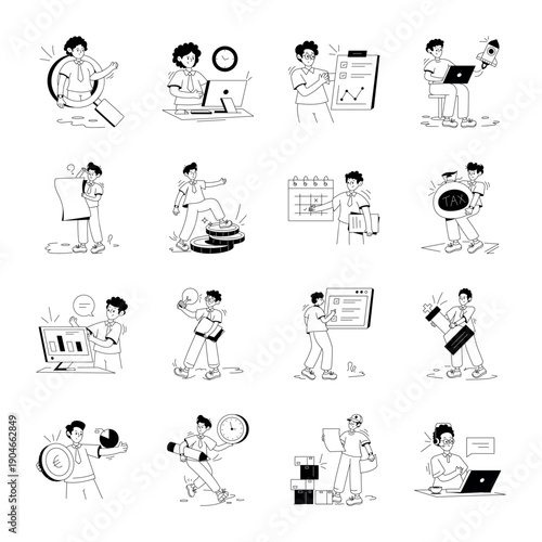 Illustration sets for website