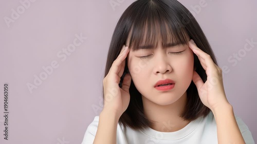 Girl with a headache