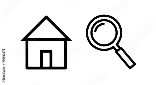Home Search Icon for Property Exploration and Real Estate Discovery