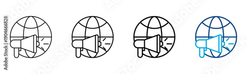 Marketing Icon Different Style Outline Collection Set Vector Illustration