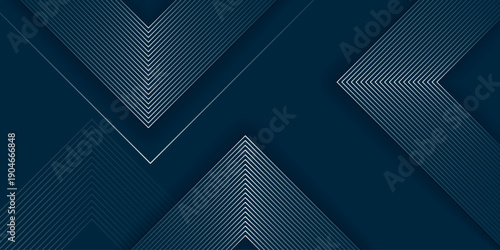 Dark green abstract background with modern glowing white square lines design. Background concept with embossed overlapping lines combination.