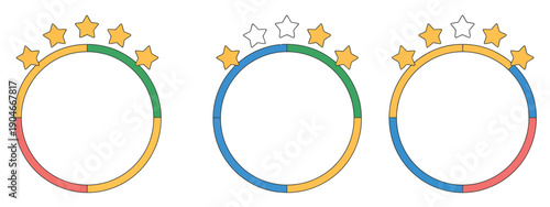 Google Customer Review Icon Illustration, representing star ratings, user feedback, product evaluation, online reputation, and quality assessment concept for top ranked business review visuals