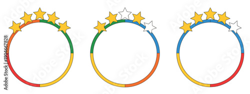 Google Customer Review Icon Illustration, representing star ratings, user feedback, product evaluation, online reputation, and quality assessment concept for ranked e-commerce projects