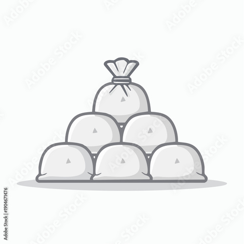 土のう袋のイラスト 防災や工事現場で使われる資材素材