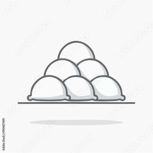 土のう袋のイラスト 防災や工事現場で使われる資材素材