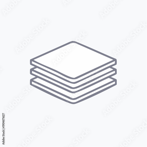 積層建材ブロックの工業素材シンプルアイコン