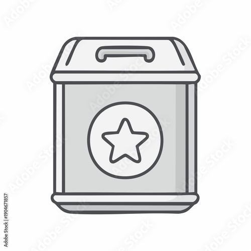 非常食保存缶のシンプルアイコン 防災備蓄イメージ